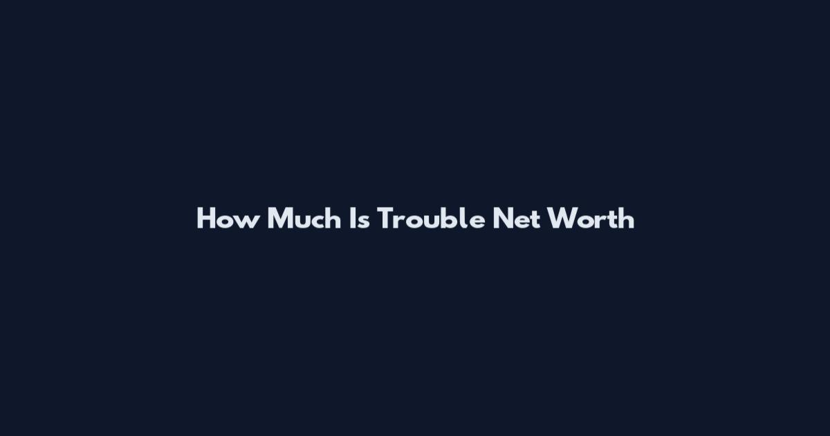 How Much Is Trouble Net Worth