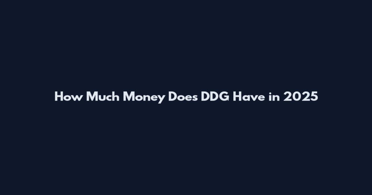 How Much Money Does DDG Have in 2025