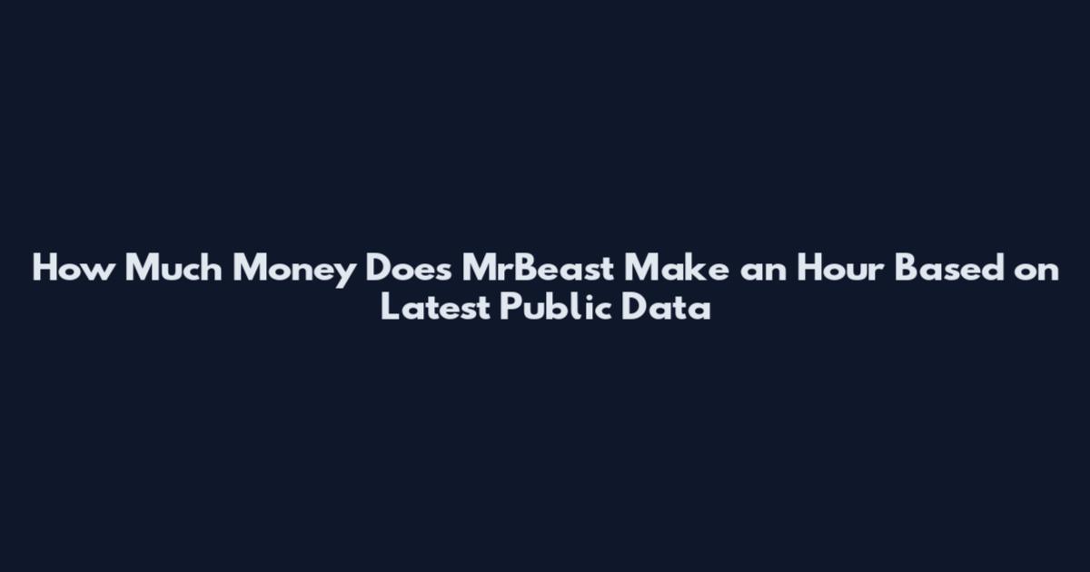 How Much Money Does MrBeast Make an Hour Based on Latest Public Data