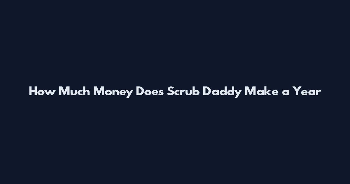 How Much Money Does Scrub Daddy Make a Year