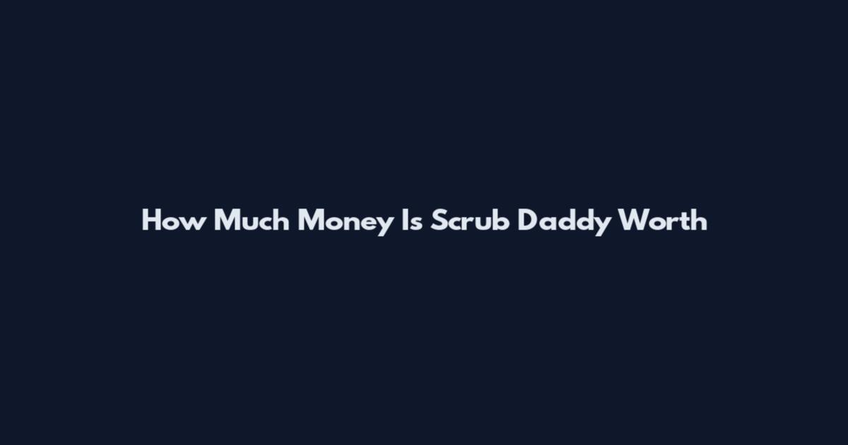 How Much Money Is Scrub Daddy Worth