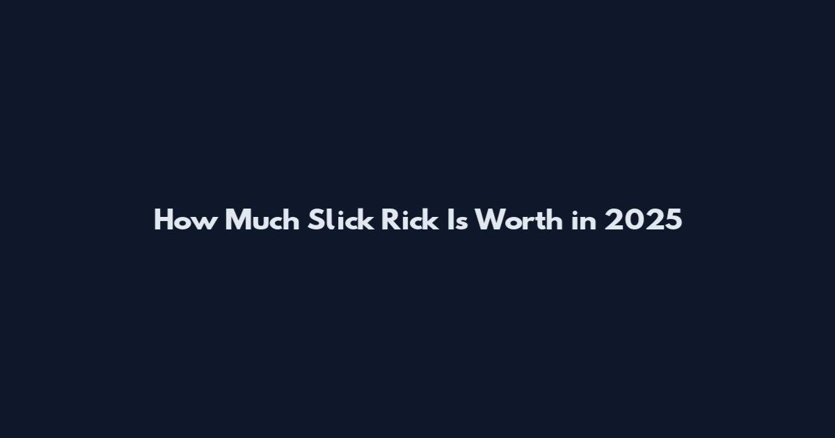 How Much Slick Rick Is Worth in 2025