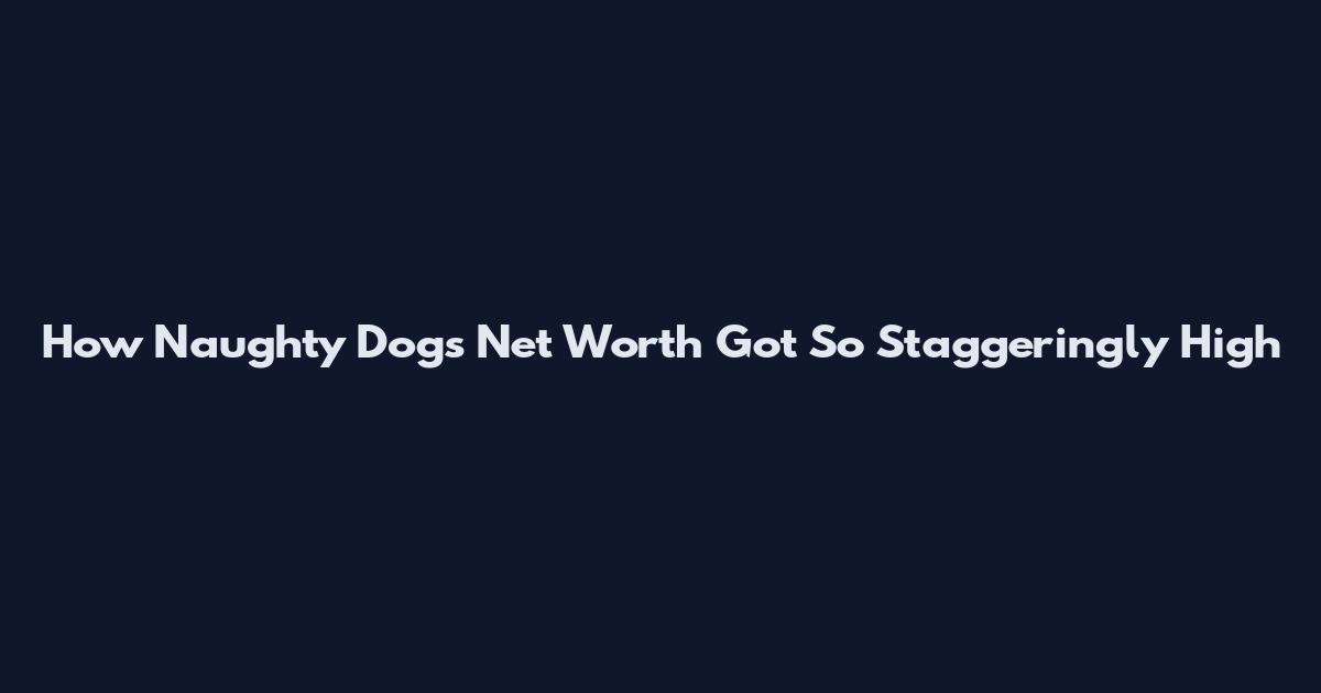 How Naughty Dog's Net Worth Got So Staggeringly High