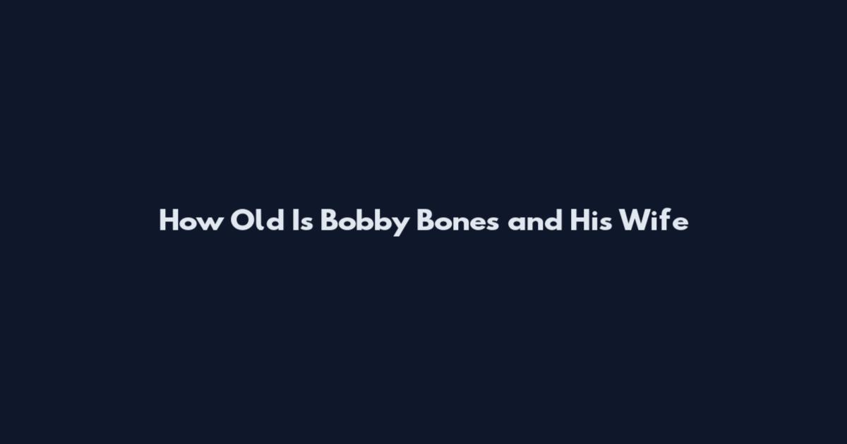 How Old Is Bobby Bones and His Wife