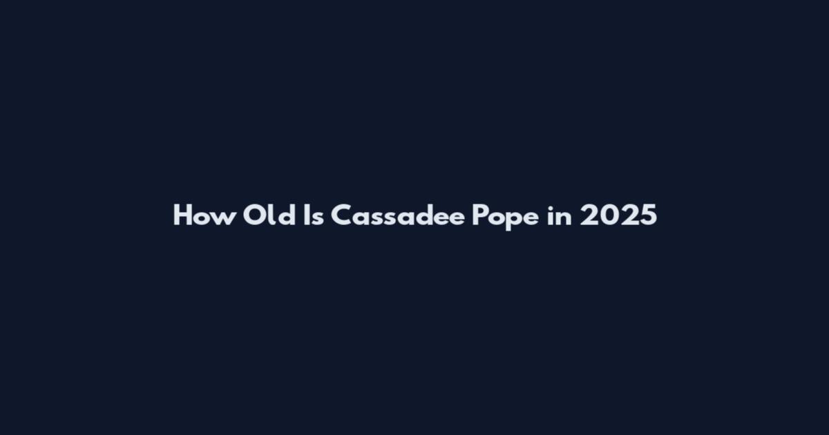 How Old Is Cassadee Pope in 2025