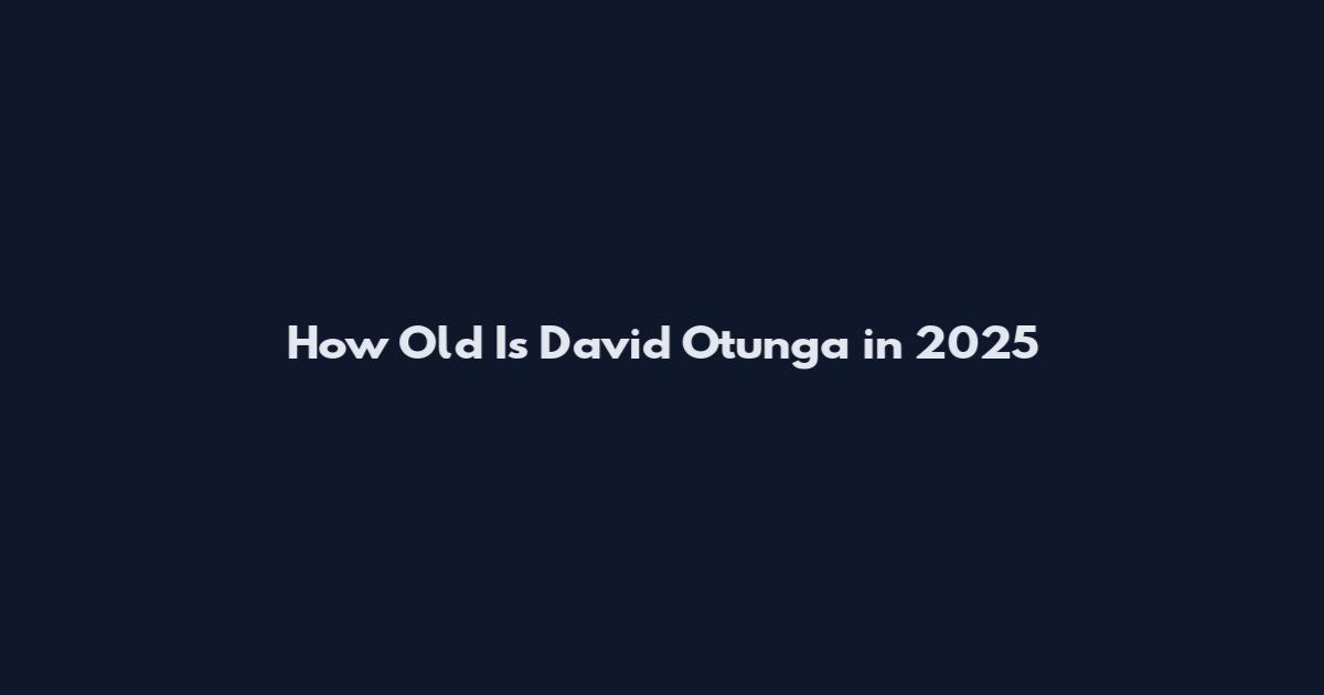 How Old Is David Otunga in 2025