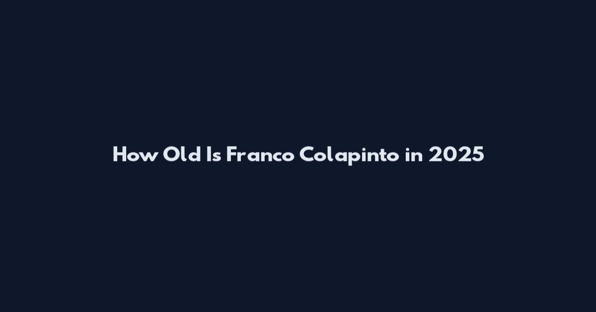 How Old Is Franco Colapinto in 2025