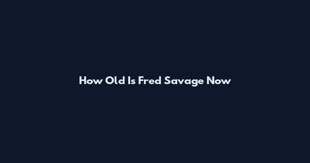 How Old Is Fred Savage Now