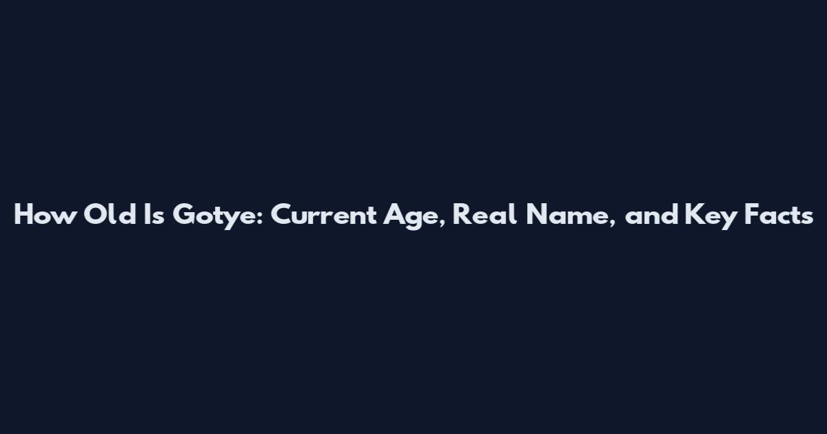 How Old Is Gotye: Current Age, Real Name, and Key Facts