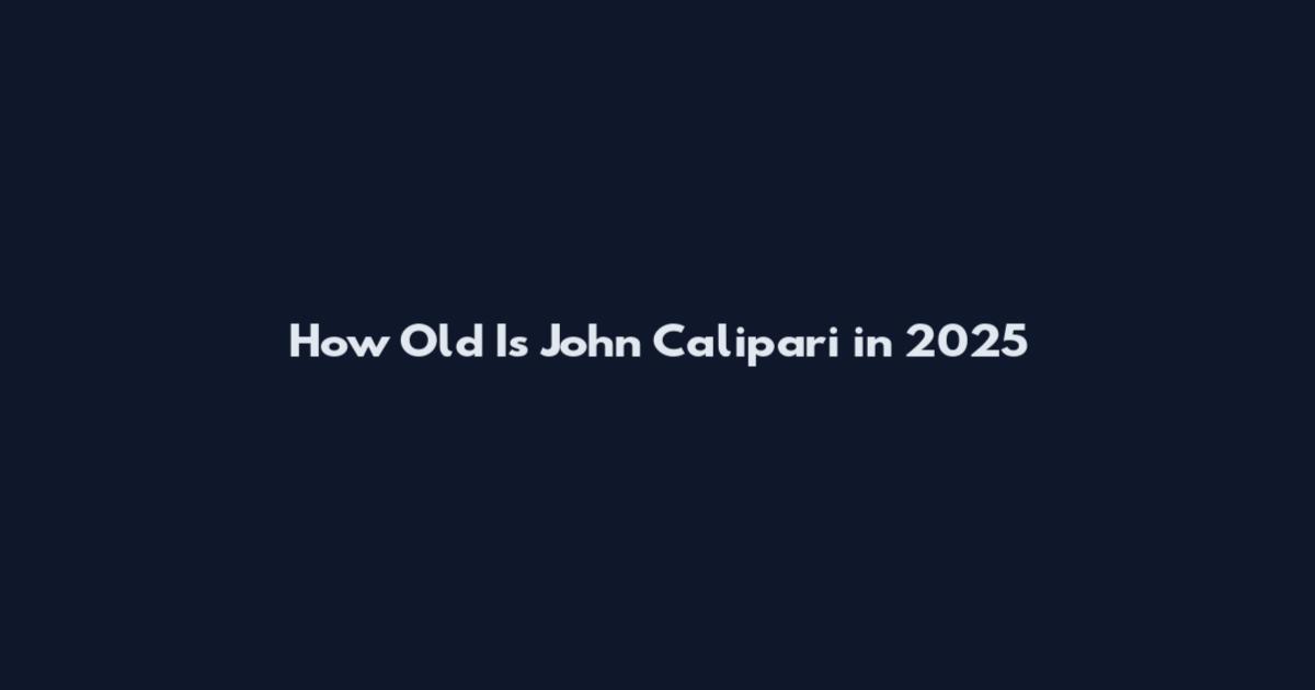 How Old Is John Calipari in 2025