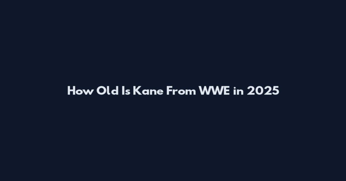 How Old Is Kane From WWE in 2025
