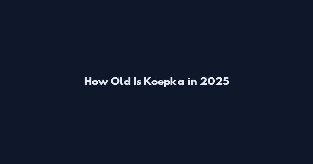 How Old Is Koepka in 2025
