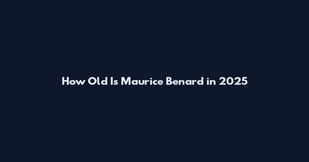 How Old Is Maurice Benard in 2025