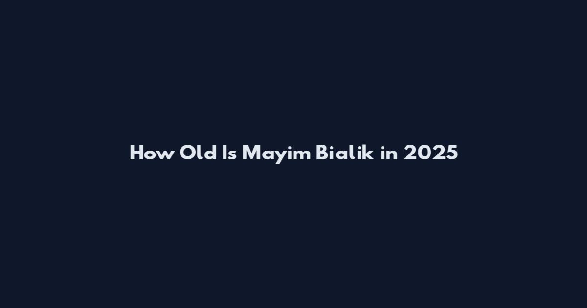 How Old Is Mayim Bialik in 2025