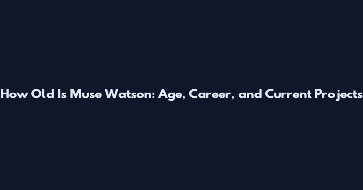 How Old Is Muse Watson: Age, Career, and Current Projects