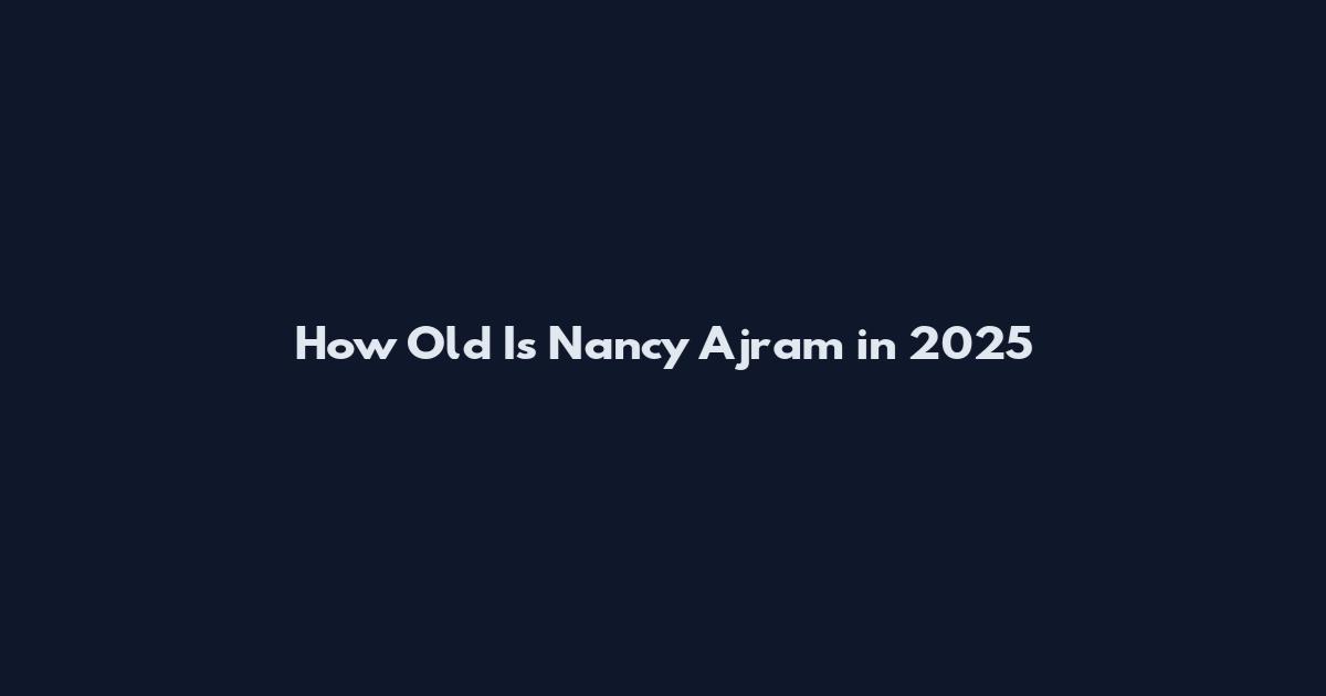 How Old Is Nancy Ajram in 2025