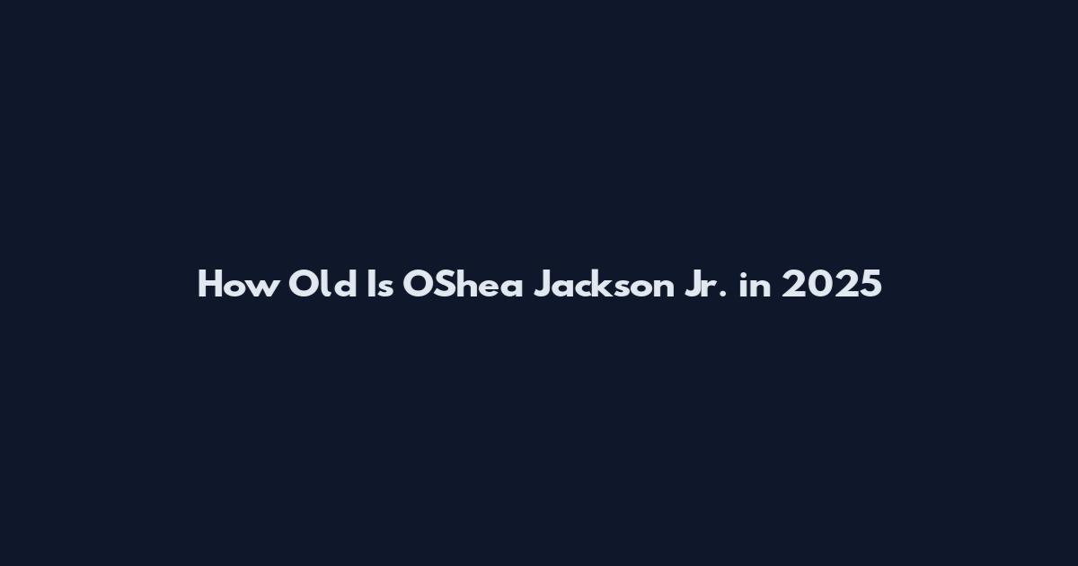 How Old Is O'Shea Jackson Jr. in 2025