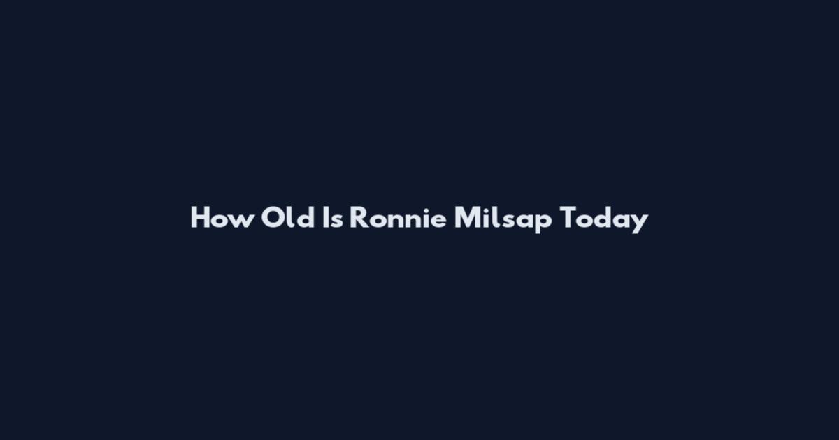 How Old Is Ronnie Milsap Today