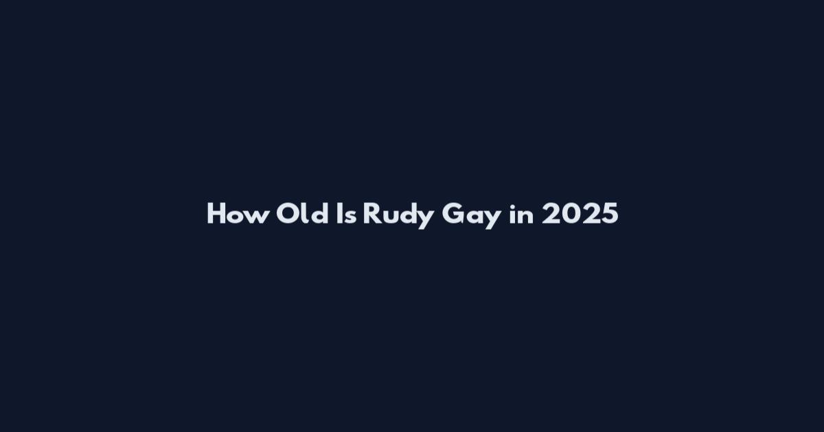 How Old Is Rudy Gay in 2025