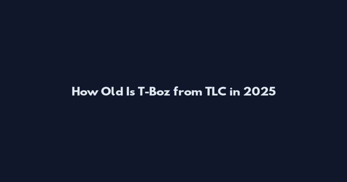 How Old Is T-Boz from TLC in 2025