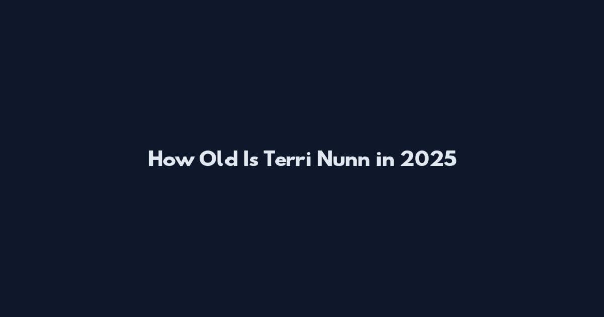 How Old Is Terri Nunn in 2025