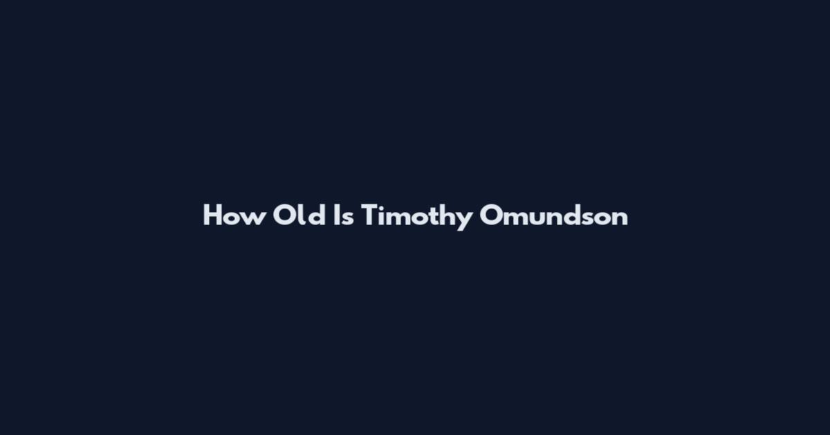 How Old Is Timothy Omundson