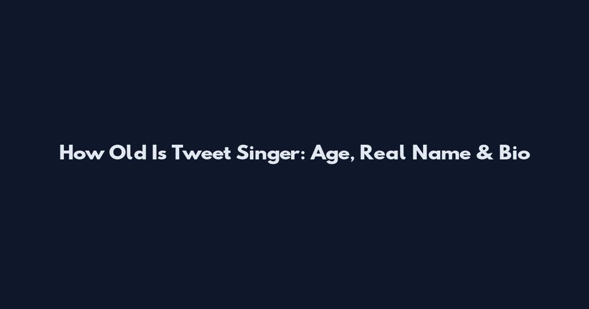 How Old Is Tweet Singer: Age, Real Name & Bio