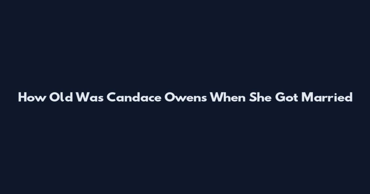 How Old Was Candace Owens When She Got Married