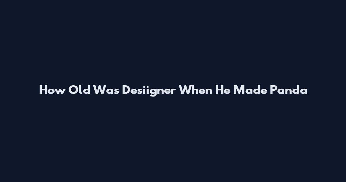 How Old Was Desiigner When He Made Panda