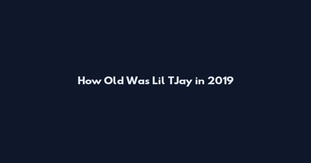 How Old Was Lil TJay in 2019