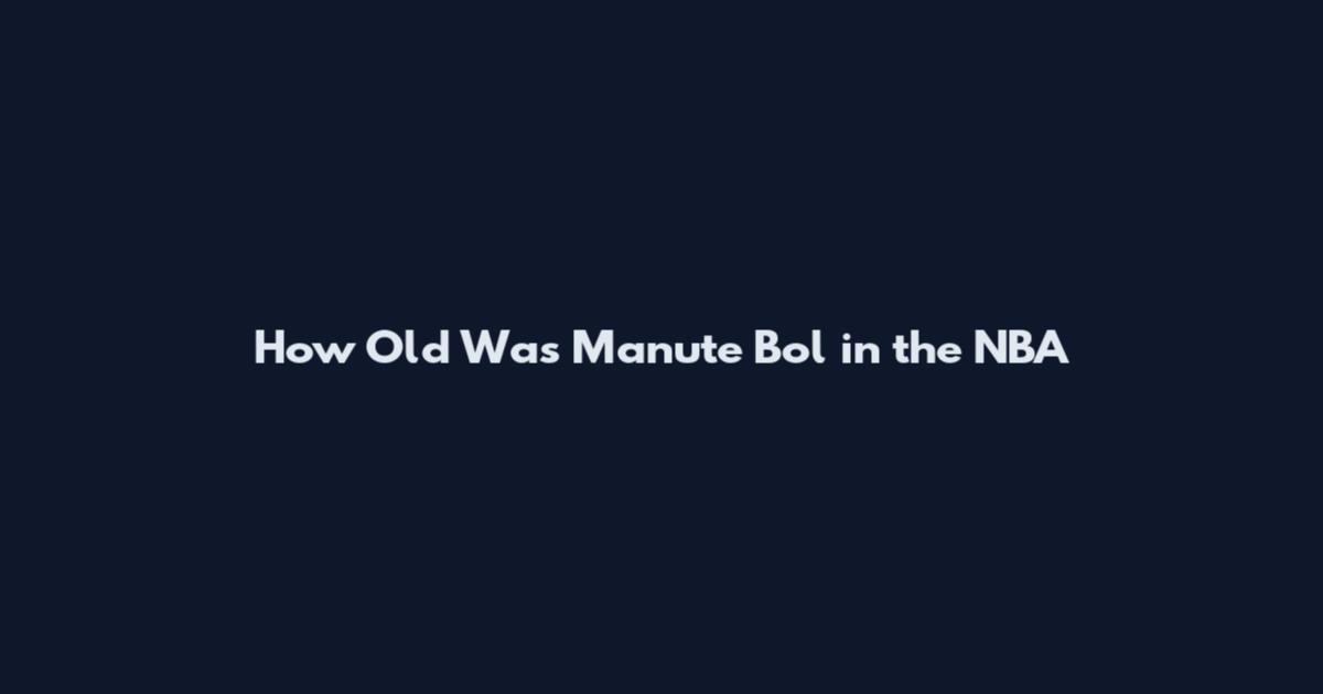 How Old Was Manute Bol in the NBA