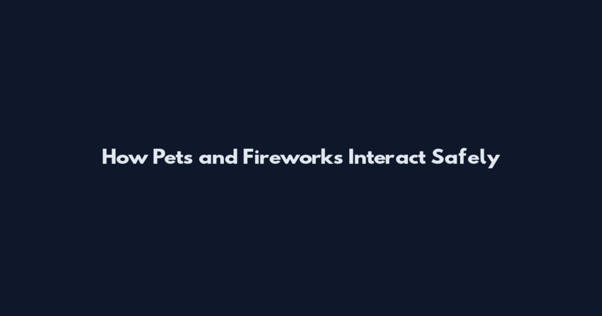 How Pets and Fireworks Interact Safely