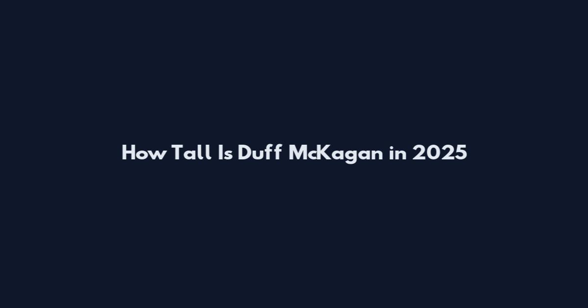 How Tall Is Duff McKagan in 2025