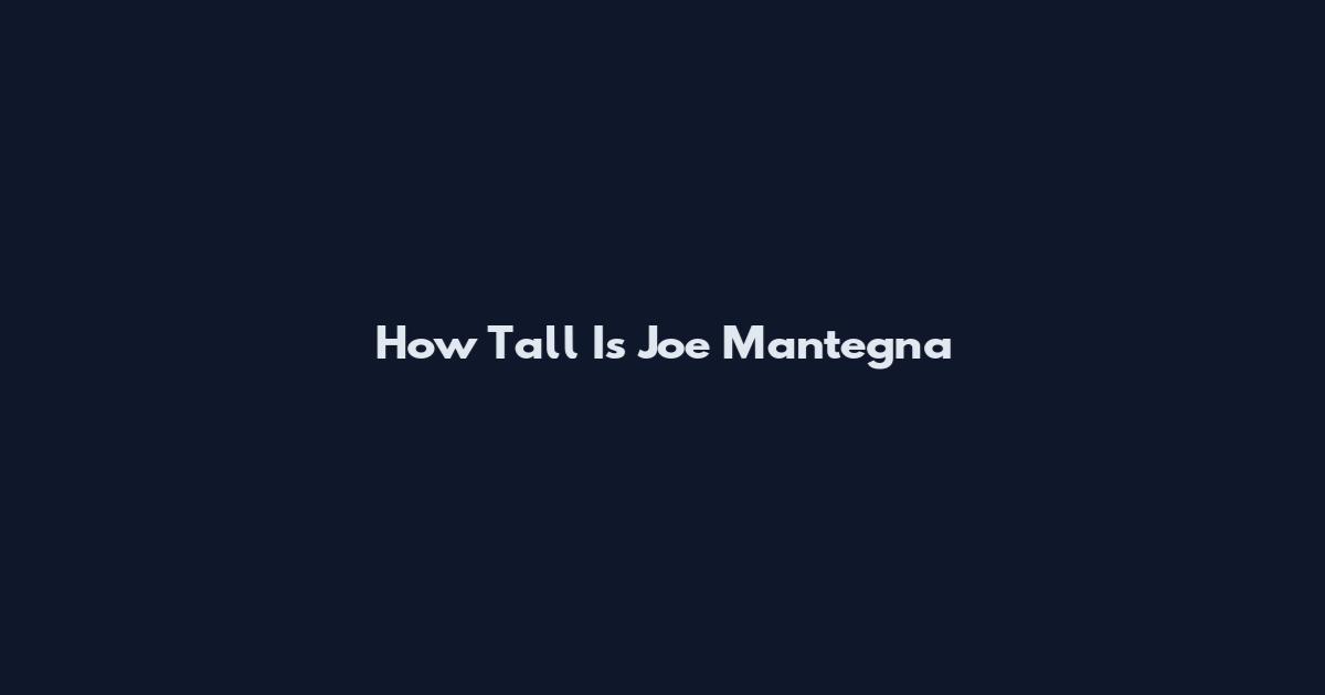 How Tall Is Joe Mantegna