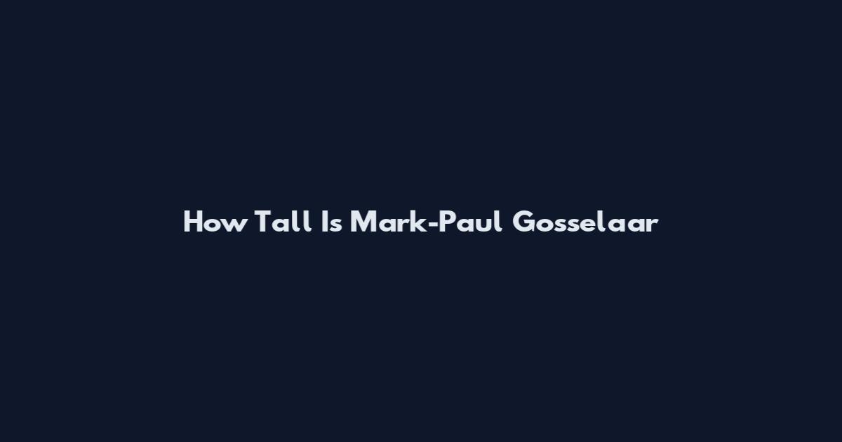 How Tall Is Mark-Paul Gosselaar