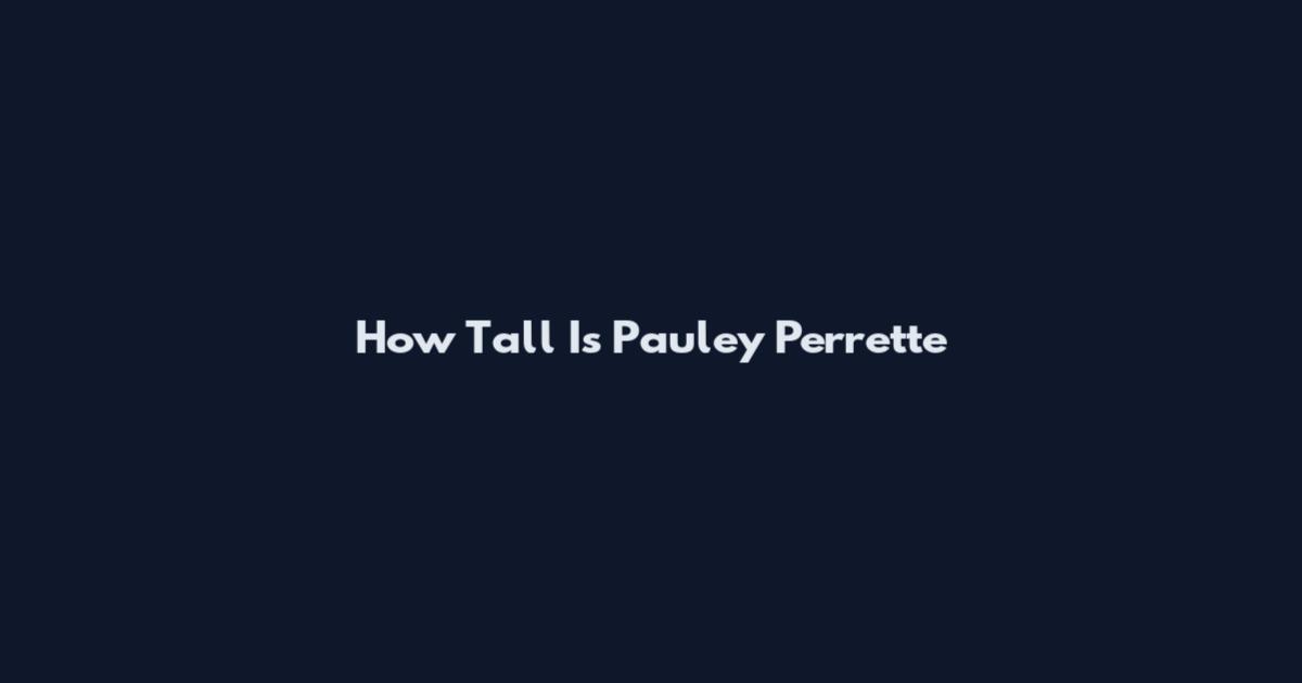 How Tall Is Pauley Perrette