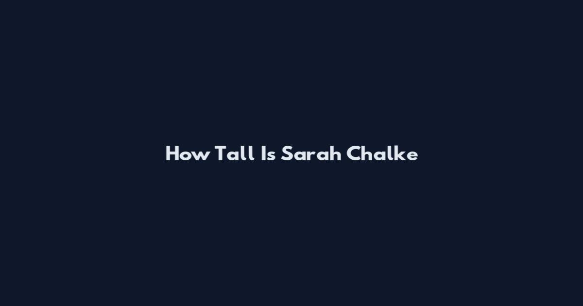 How Tall Is Sarah Chalke