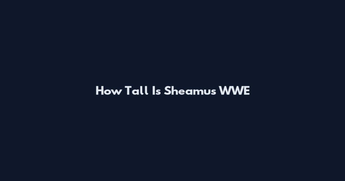 How Tall Is Sheamus WWE