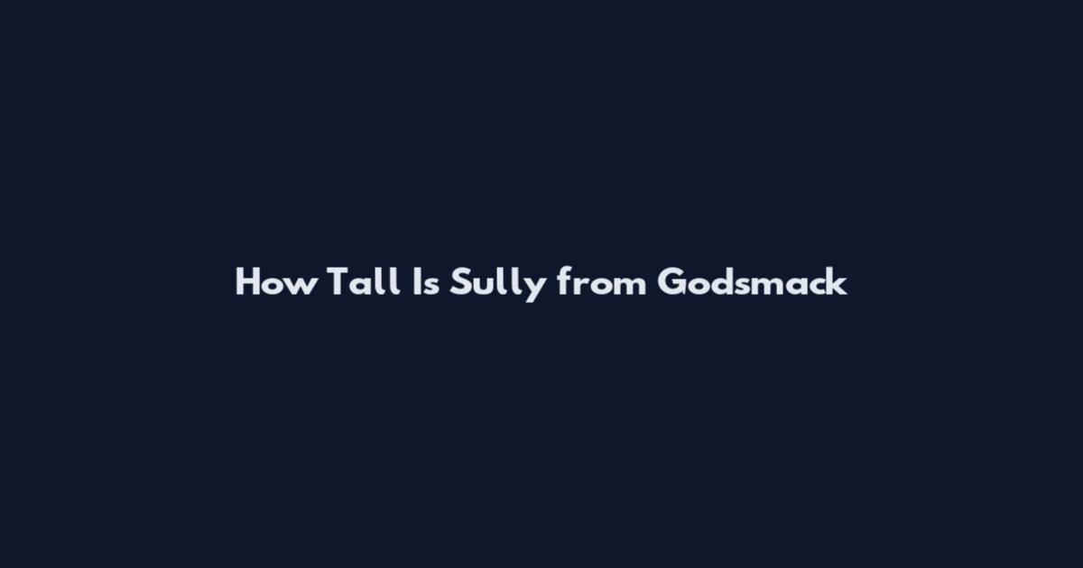 How Tall Is Sully from Godsmack