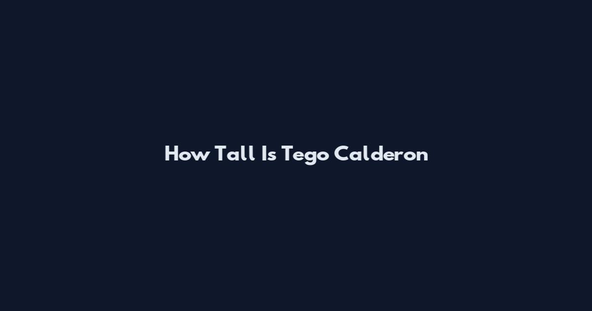 How Tall Is Tego Calderon