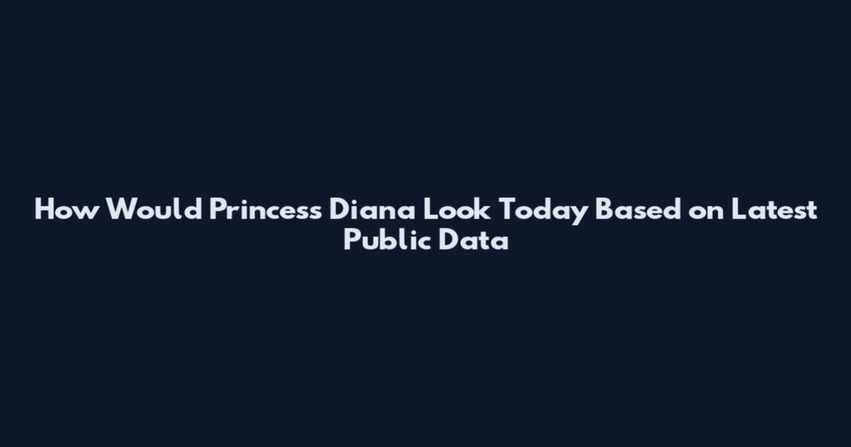 How Would Princess Diana Look Today Based on Latest Public Data