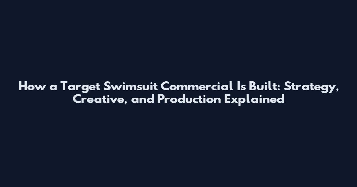How a Target Swimsuit Commercial Is Built: Strategy, Creative, and Production Explained