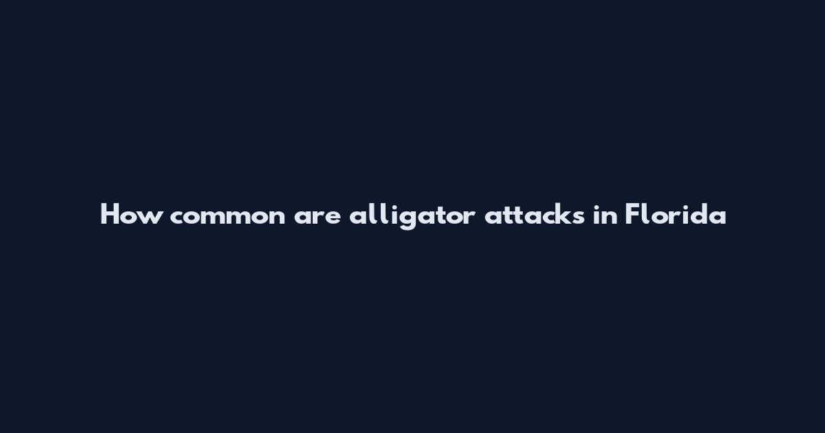 How common are alligator attacks in Florida