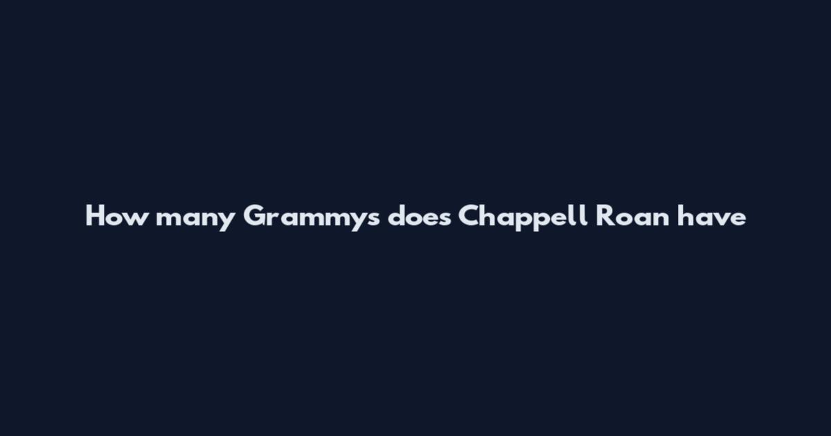 How many Grammys does Chappell Roan have
