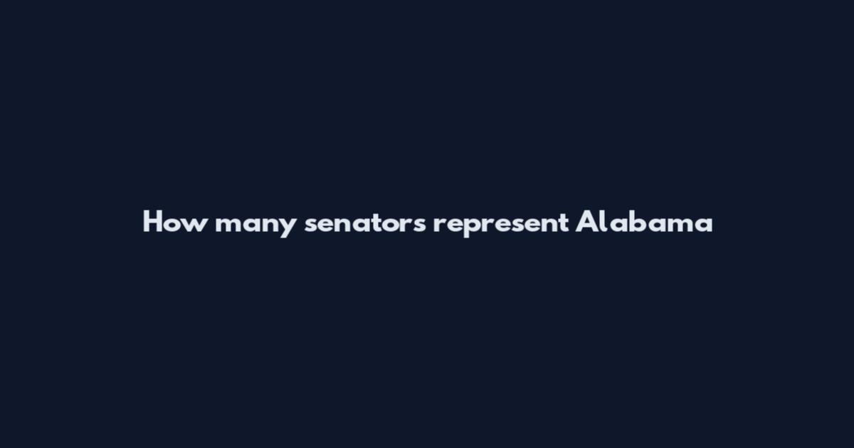How many senators represent Alabama