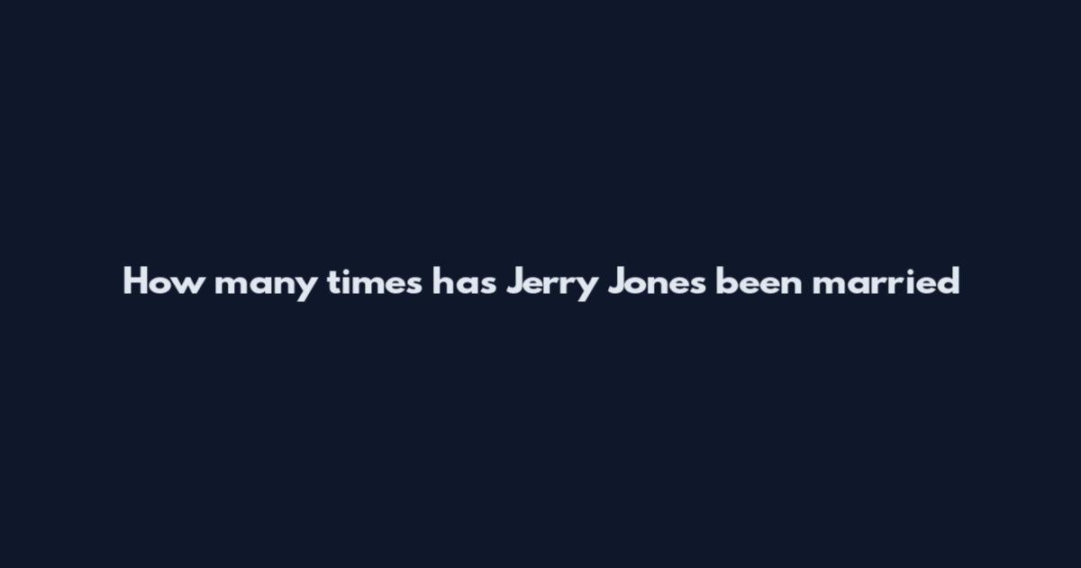 How many times has Jerry Jones been married