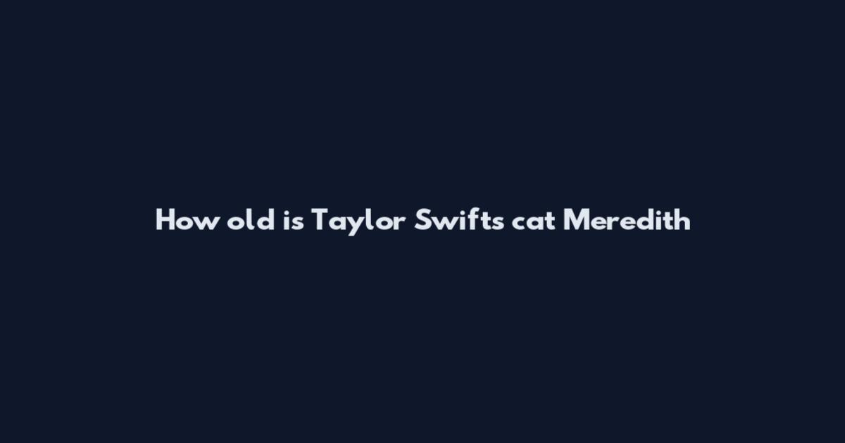 How old is Taylor Swift's cat Meredith