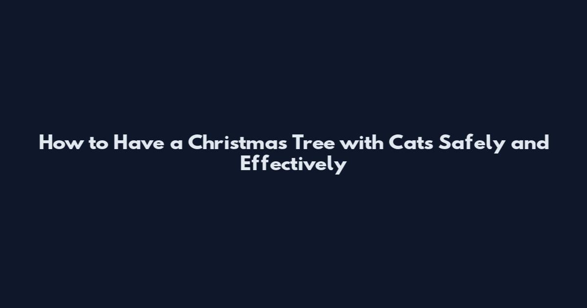 How to Have a Christmas Tree with Cats Safely and Effectively