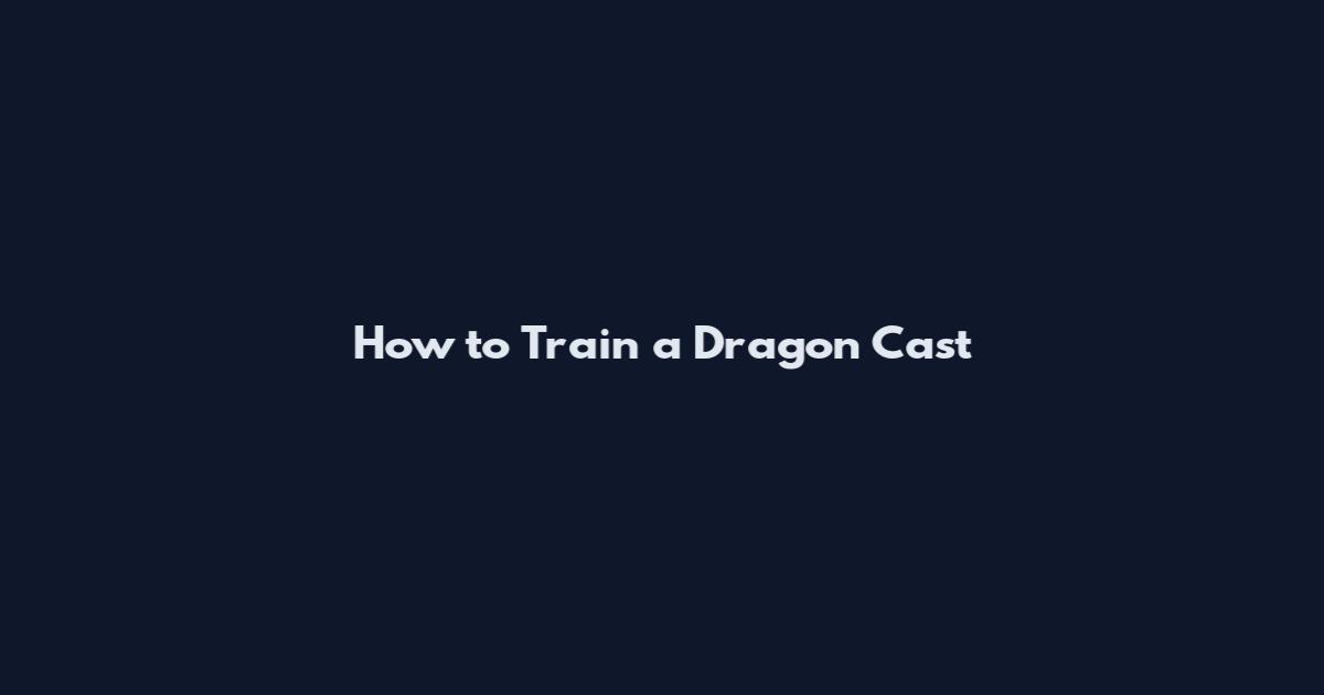 How to Train a Dragon Cast