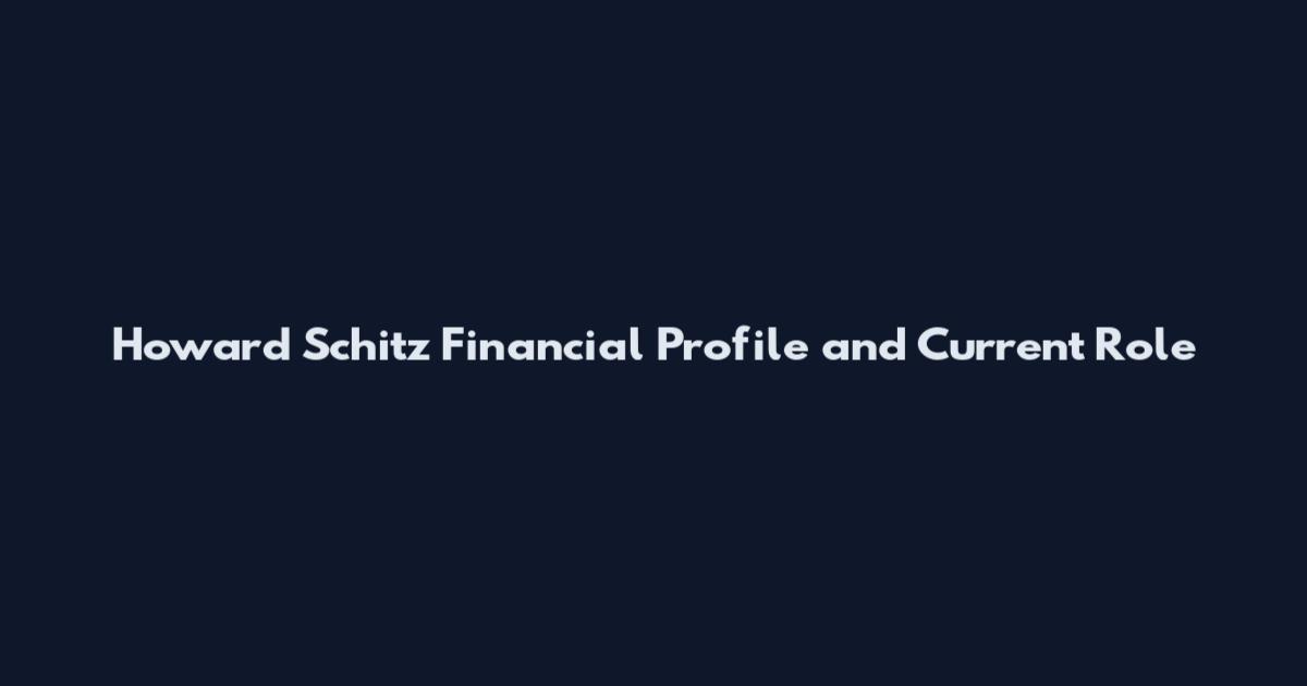 Howard Schitz Financial Profile and Current Role
